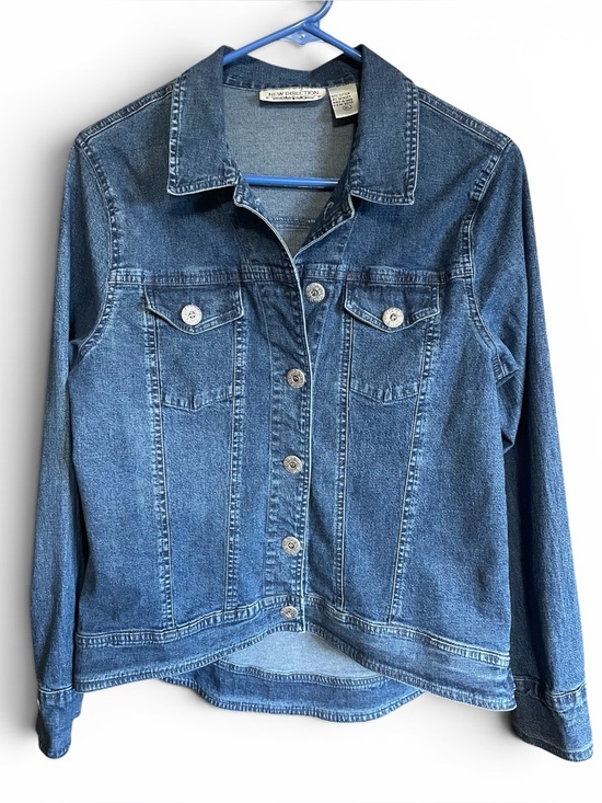 New Direction Jackets & Blazers - New Direction Classic Blue Denim Jacket Lightweight Size XL